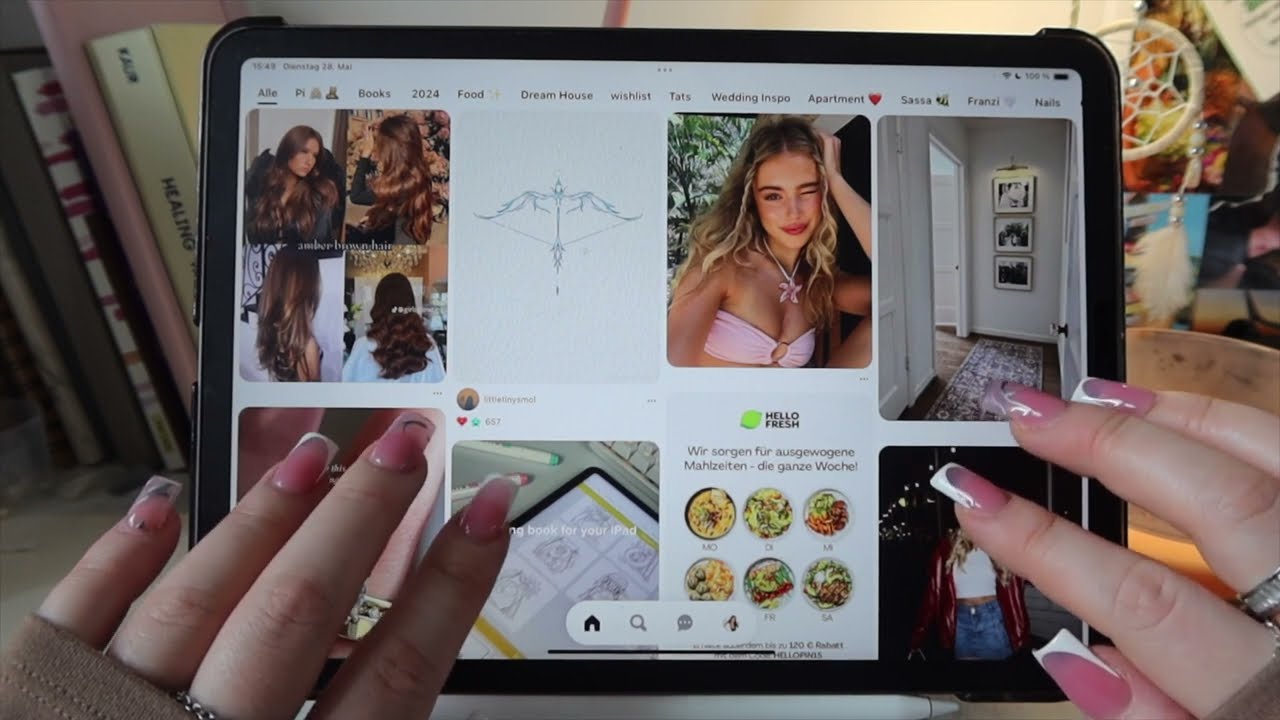 ASMR whisper ramble ✨Pinterest scroll-through 🤍 * super close up clicky whispers*
