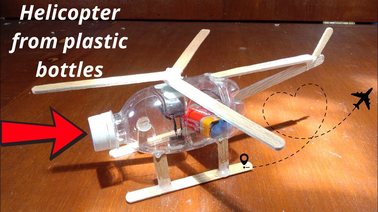 How to Make a Helicopter from Recycled Plastic Bottles | DIY Helicopter Craft