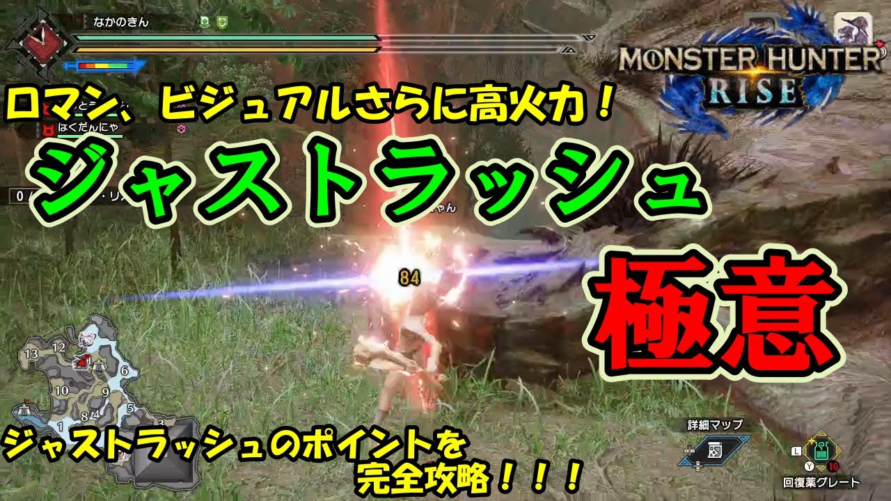 【極意】全片手剣使い必修！ジャストラッシュの強さ、やり方、練習方法、使いどころすべてがこの1本で分かります！！！【片手剣】【モンハンライズ】