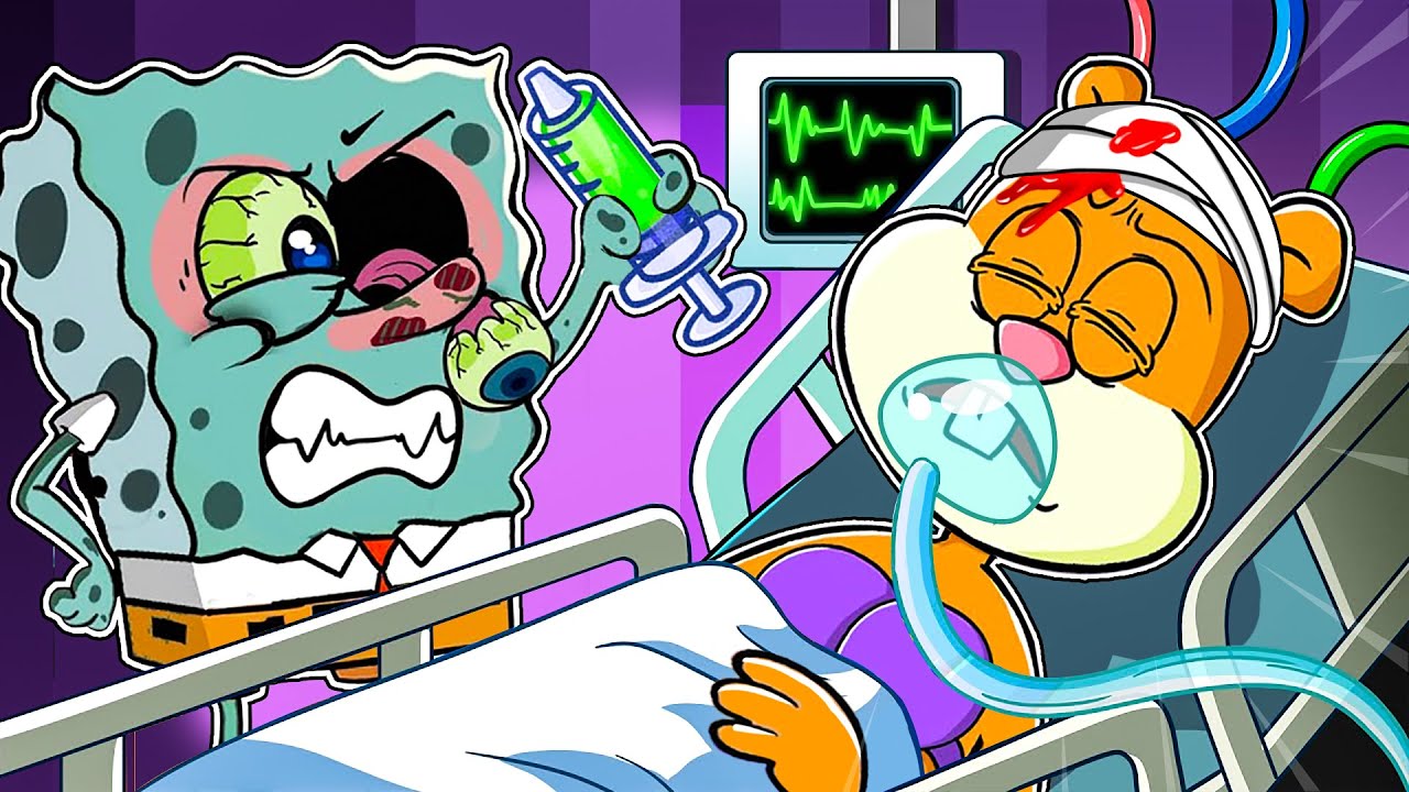 Spongebob turns into a Zombie!!! Sandy wake up!!? Sad story Spongebob Cartoon