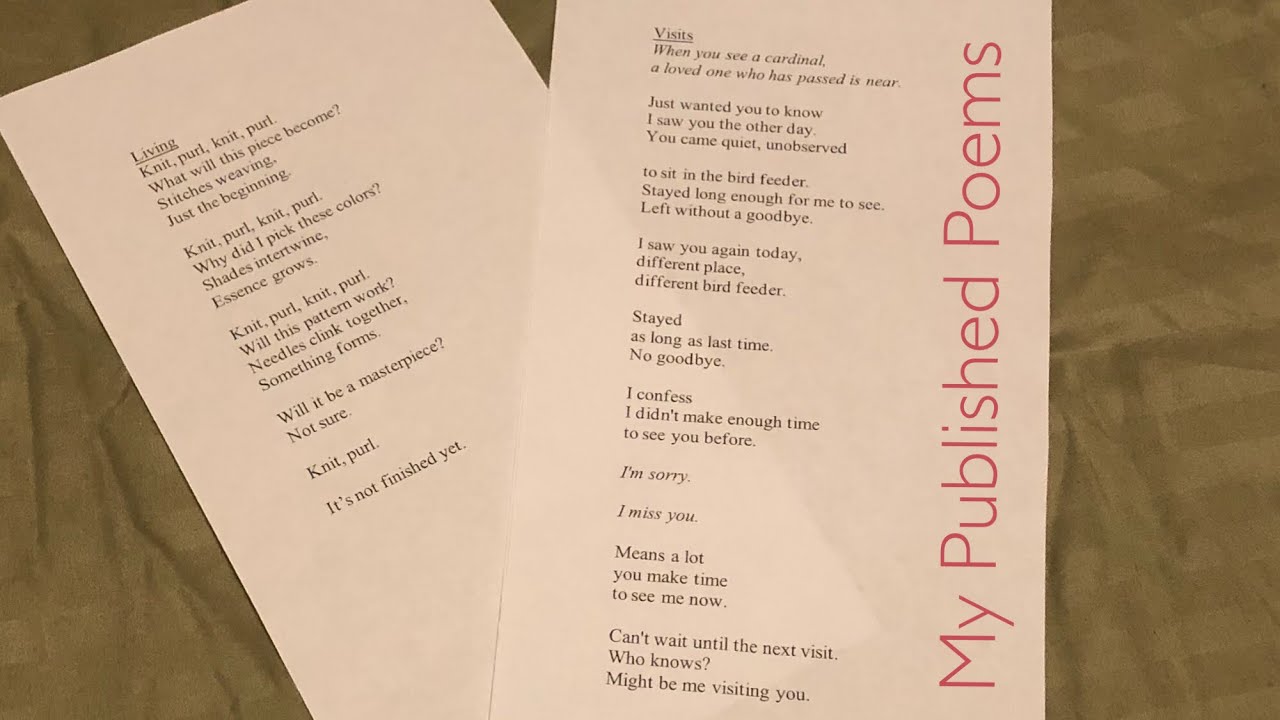 My Two Poems: LIVING and VISITS