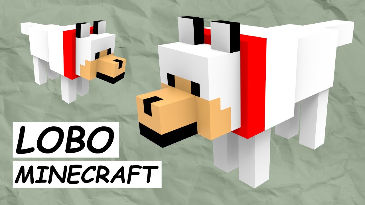 Cómo hacer el lobo de Minecraft en papercraft