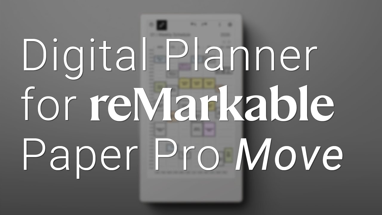 Daily Digital Planner for reMarkable Paper Pro Move | Stay Organised Anywhere