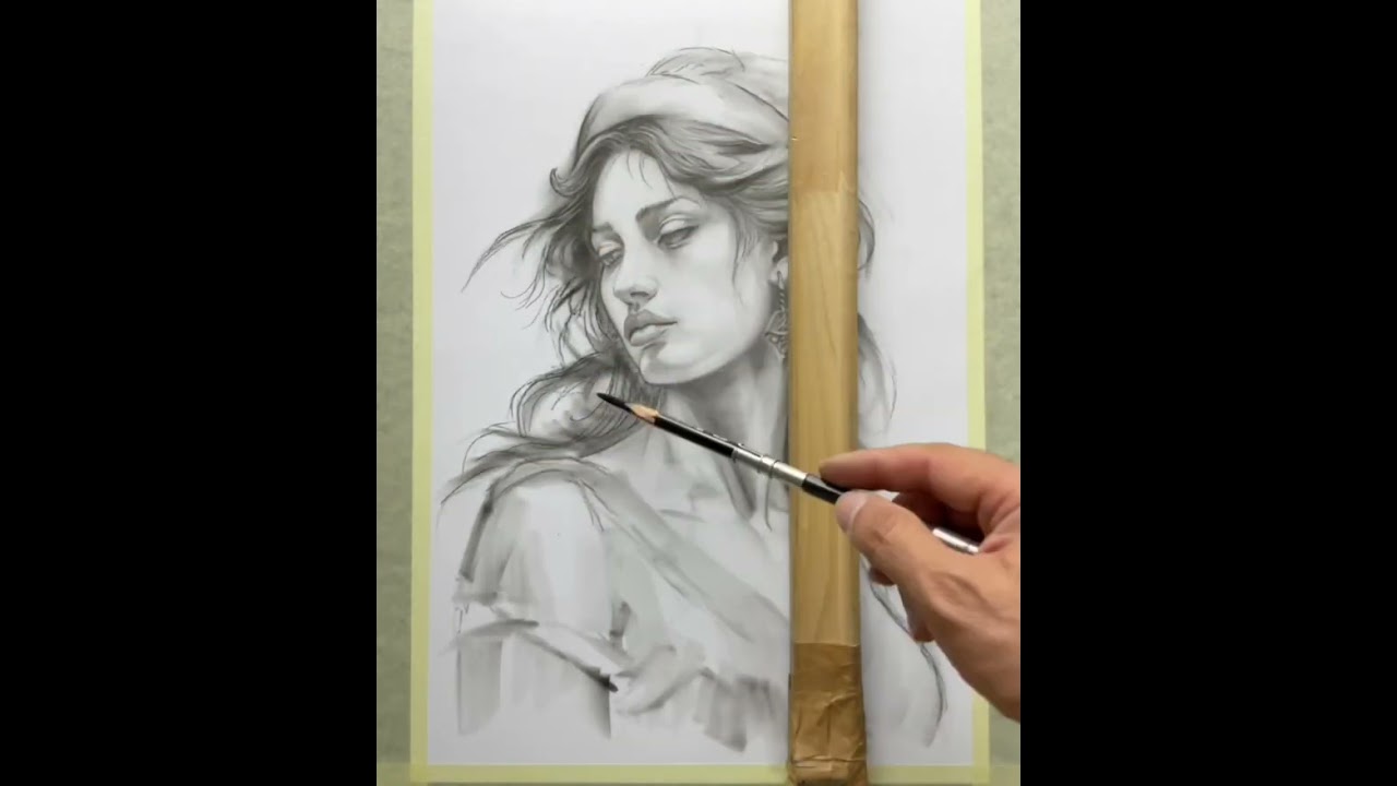 Ancient Beauty #charcoal #drawing #fabercastell #drawing 