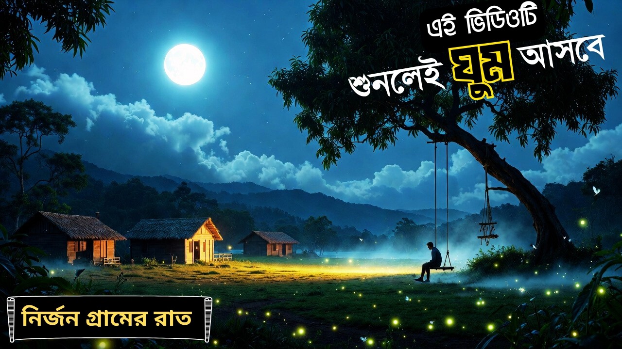 চাঁদের আলোয় নির্জন গ্রামের রাত | শান্ত আকাশের নিচে ধীরে ঘুমিয়ে পড়া | Bangla Sleep Story