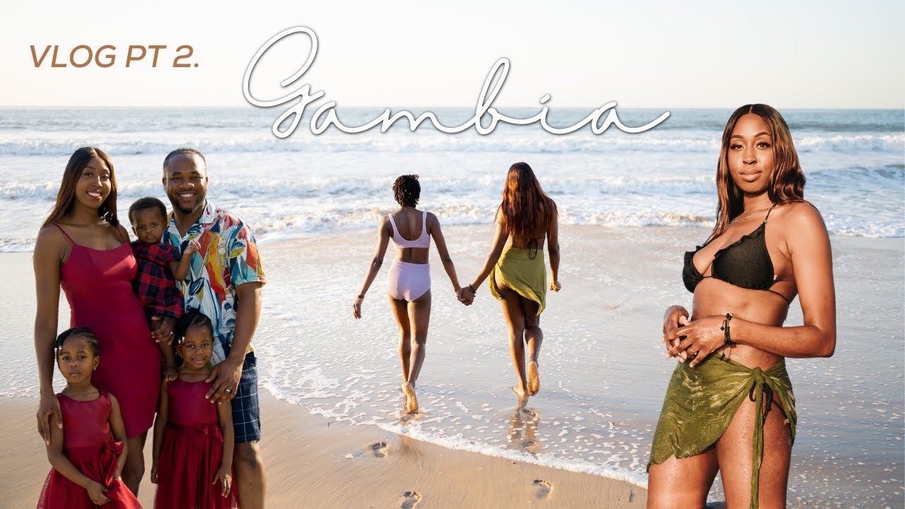 GAMBIA TRAVEL VLOG Pt 2 | Beach Vibes, Pool Party & Market Scams?!