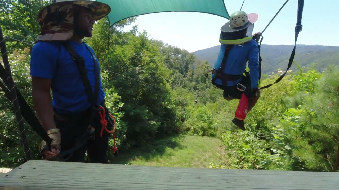 Anakeesta Ziplining First Time! Gatlinburg TN! (Ziplines 2&3)