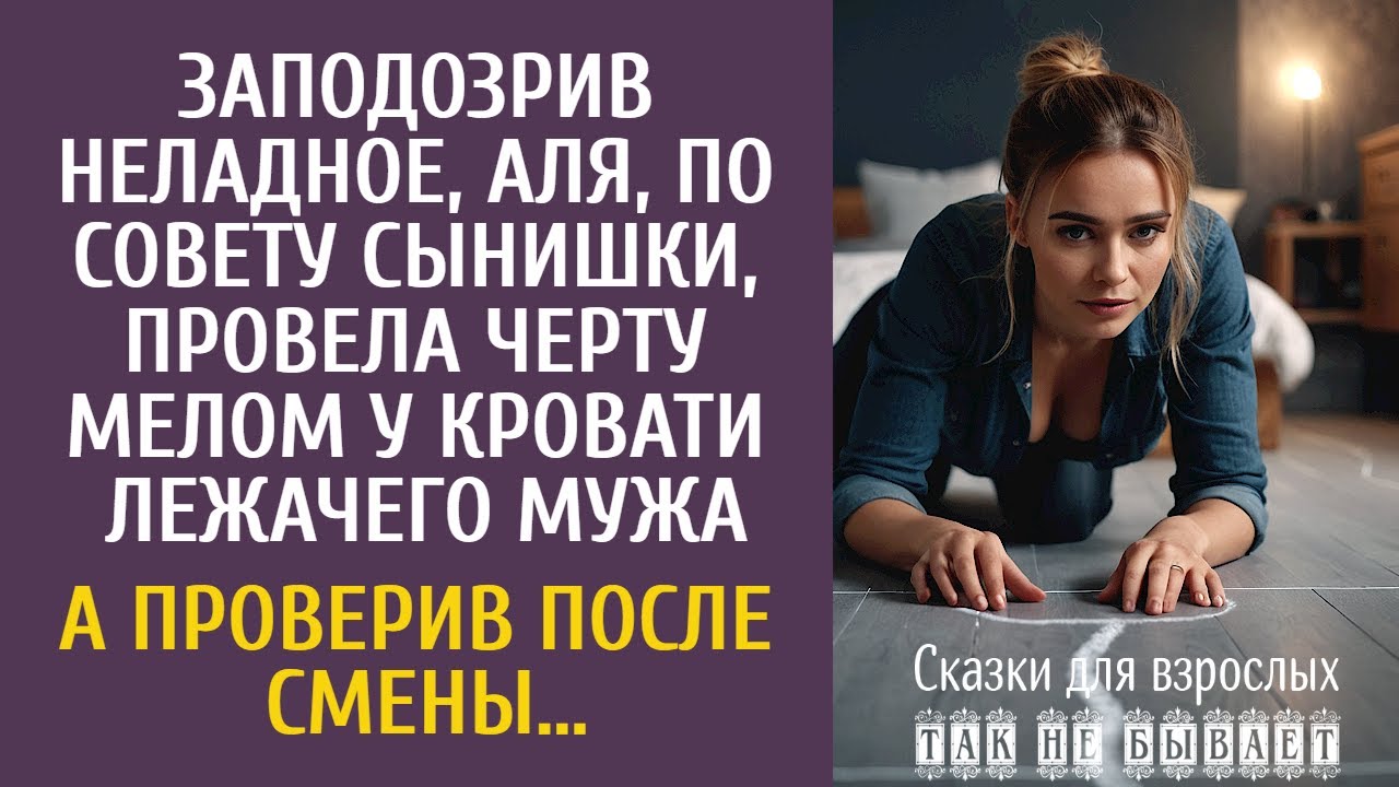 Заподозрив неладное, Аля провела черту мелом у кровати лежачего мужа… А проверив после смены…
