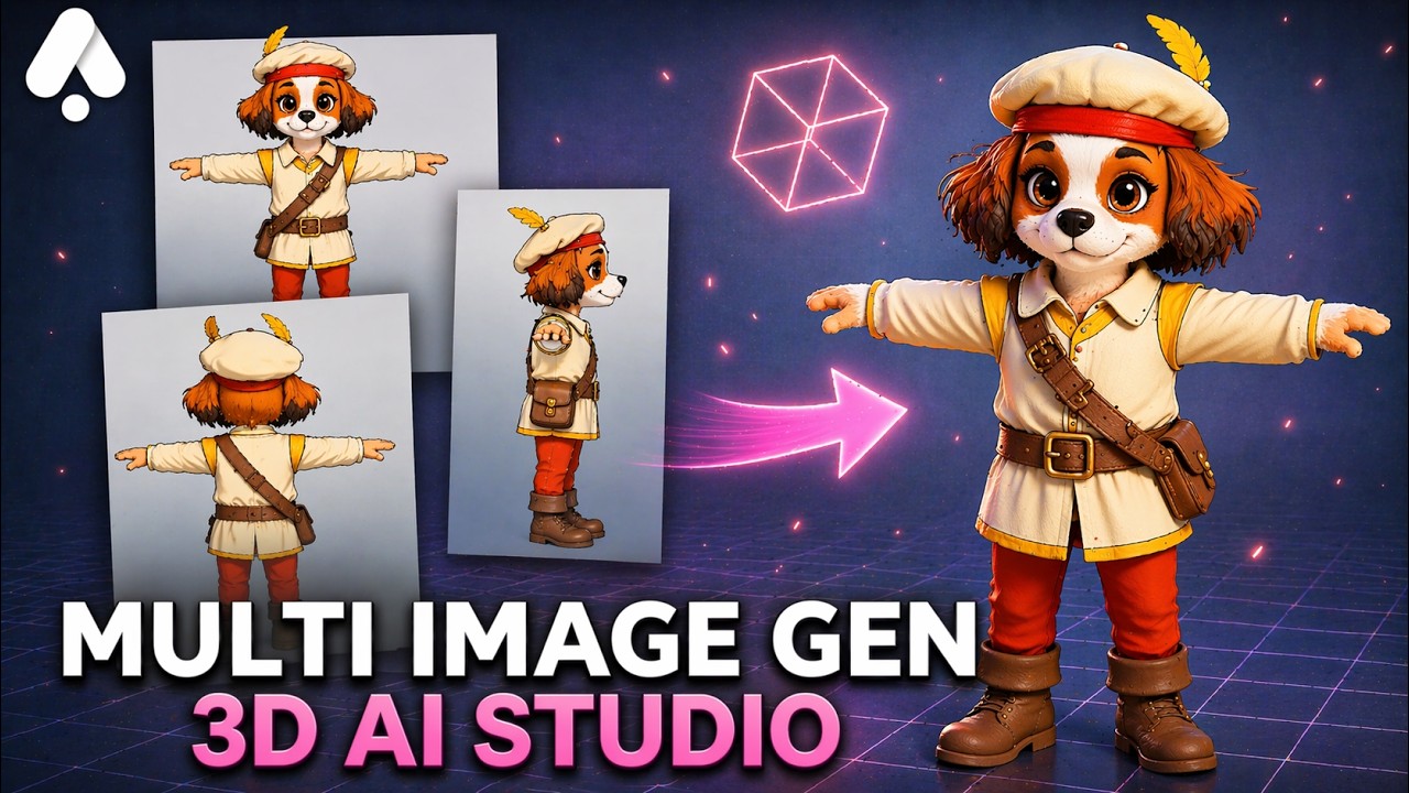 3D AI Studio &ndash; Multi-View to 3D + Character Sheet | Lesson 6