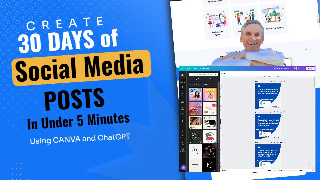 Create 30 Days of Social Media Posts in under 5 minutes using Canva and AI