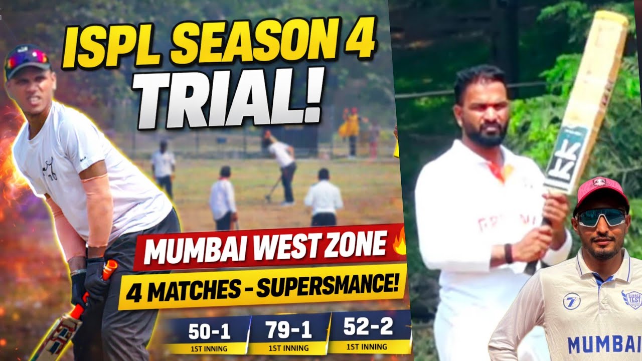 ISPL SEASON-4 Mumbai West Zone Trial Match | 4 Mukable Ka Full Report! Karan Ambala | Bhawesh Pawer 