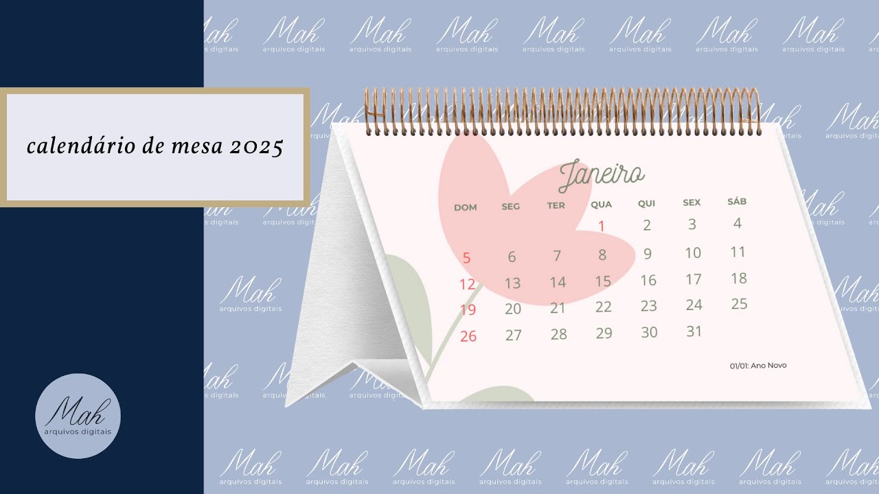 CALENDARIO DE MESA 2025 NO CANVA | COMO FAZER