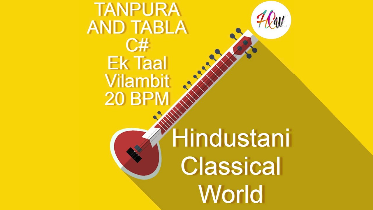 Ektaal vilambit 20 bpm | Tabla & Tanpura Scale C#