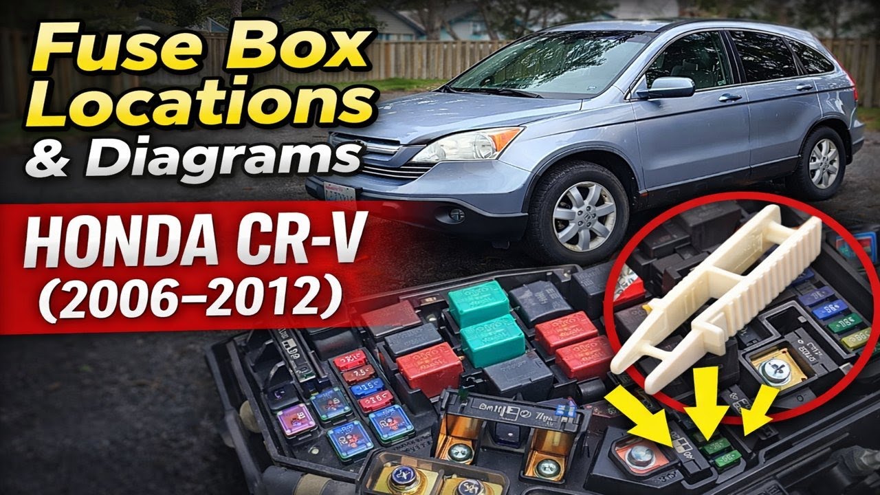 Расположение и схемы блоков предохранителей | Honda CR-V (2006–2012)
