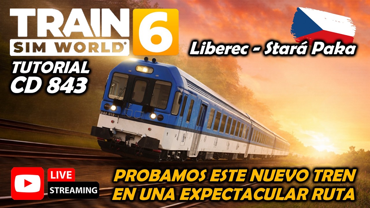 DIRECTO de JCtrenes 👉 TRAIN SIM WORLD 6 👉 Tutorial y Ruta CD 843