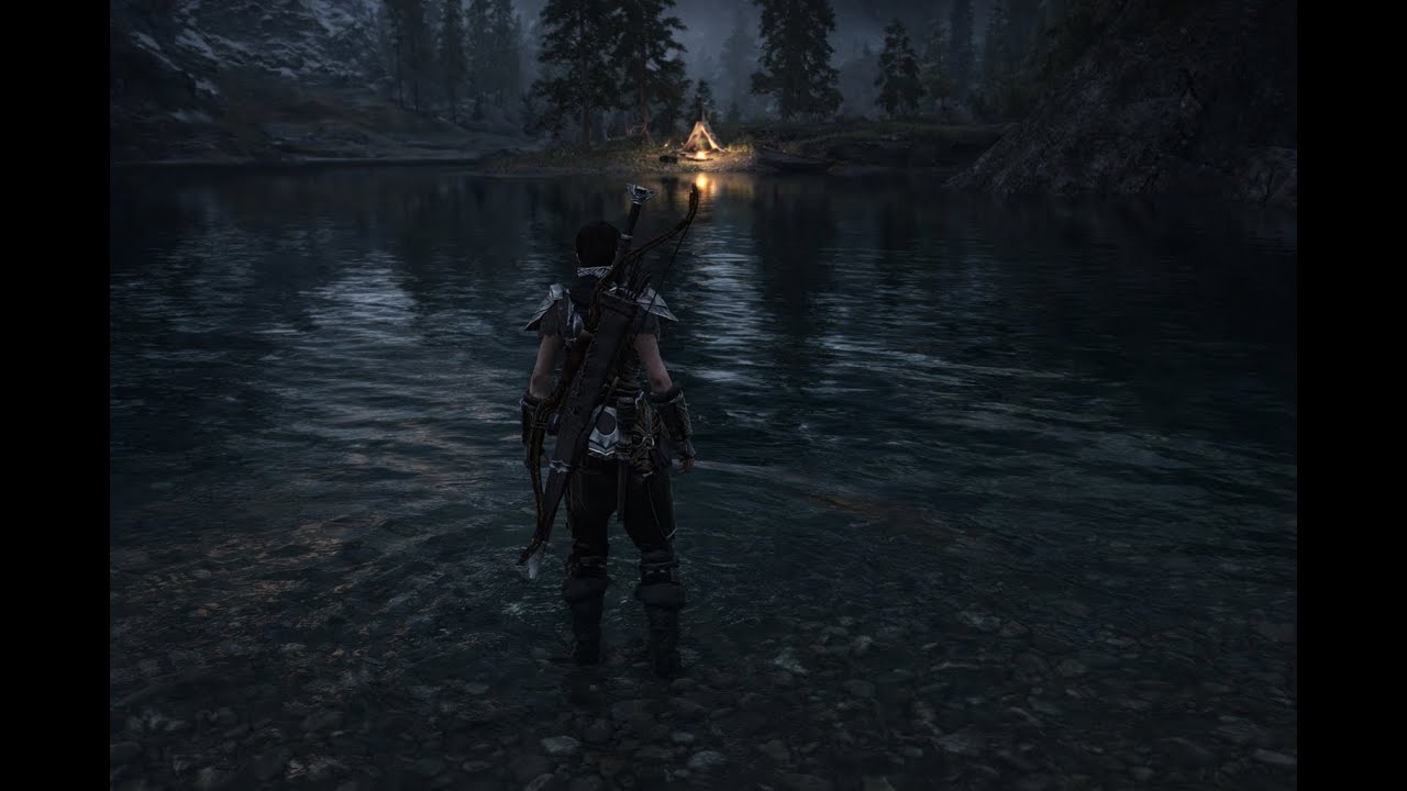 Dragon attacks near Falkreath! BottleRim - amazing modlist with community shaders!