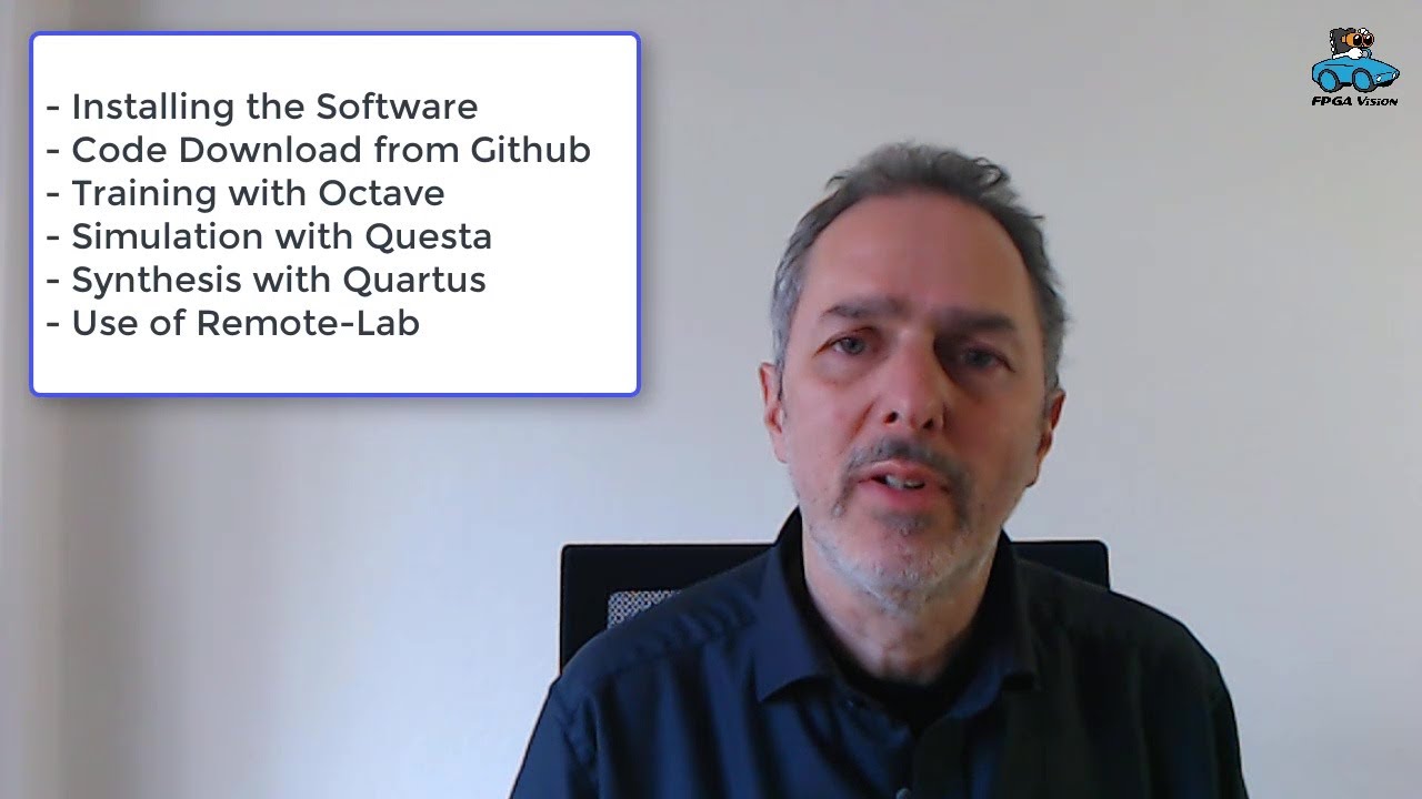 Complete Design-Flow for Video Lectures on Machine Learning with FPGAs