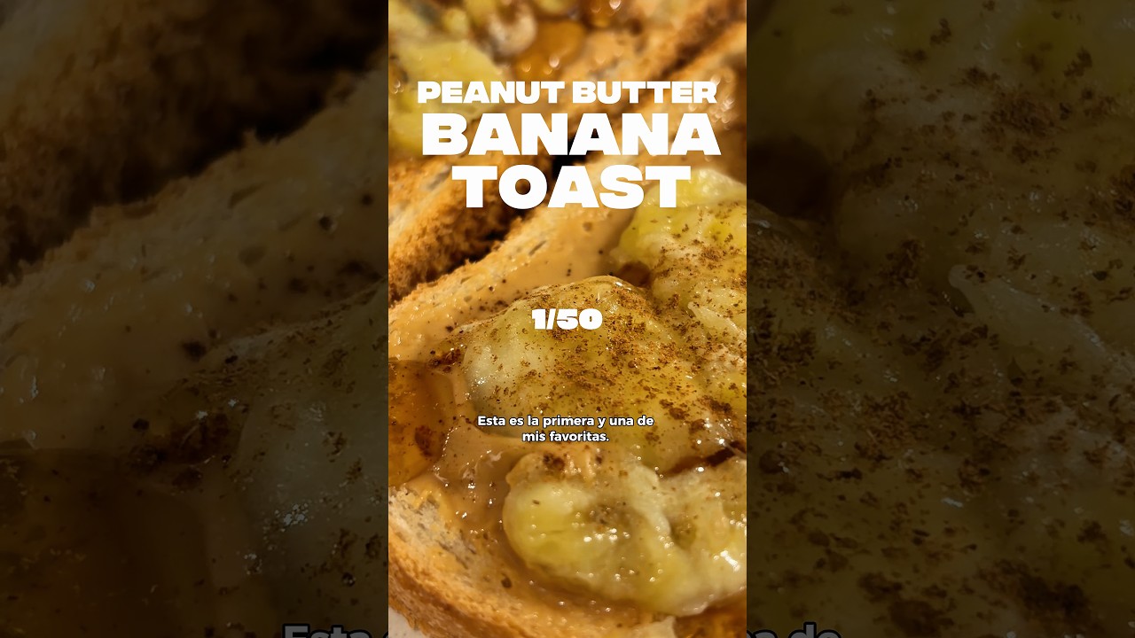 Tostada de banana con mantequilla de maní 🍌🥜 