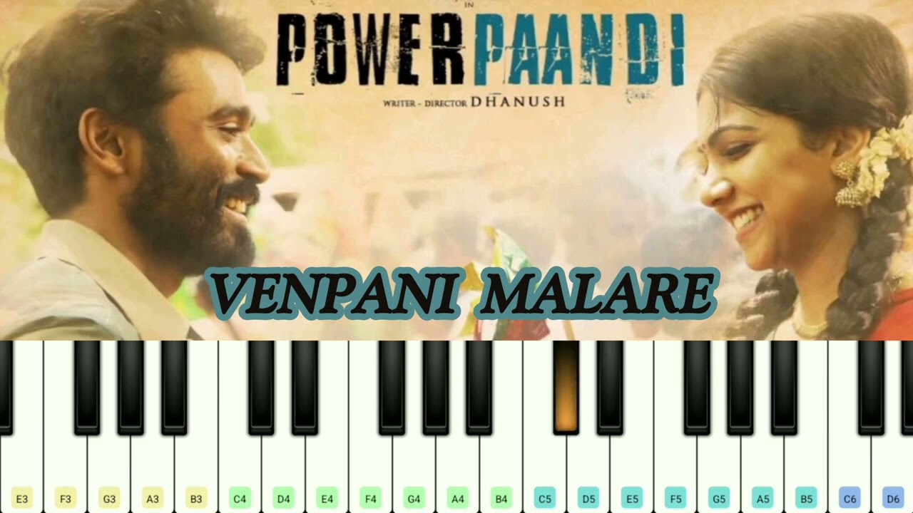 Venpani Malare Song In Piano | Piano | Venpani Malare Song | Dhanush | Power Paandi | AR Music