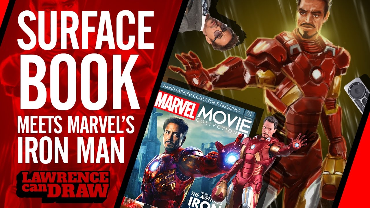 Drawing Marvel Iron Man with Microsoft Surface Book