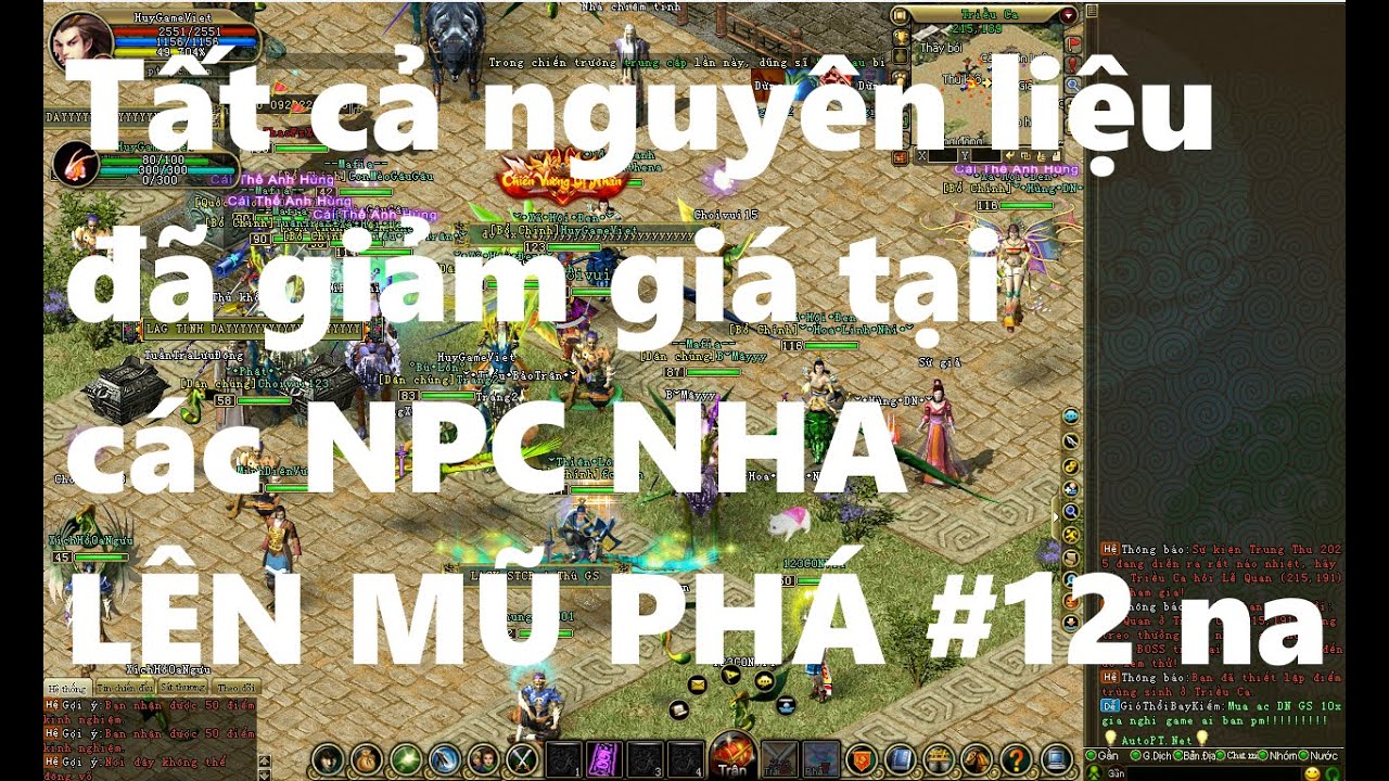 [GameViệt] - tất cả nguy&ecirc;n liệu đ&atilde; giảm gi&aacute; + l&ecirc;n mũ ph&aacute; dị nh&acirc;n 12