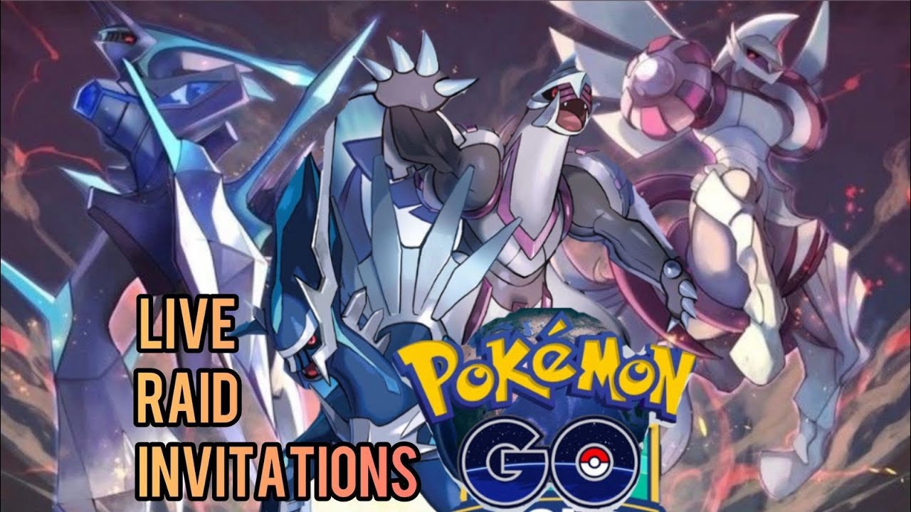 Live Raid invitations of origin and alternative forms of Palkia,Dialga#pokemongo#live#stream