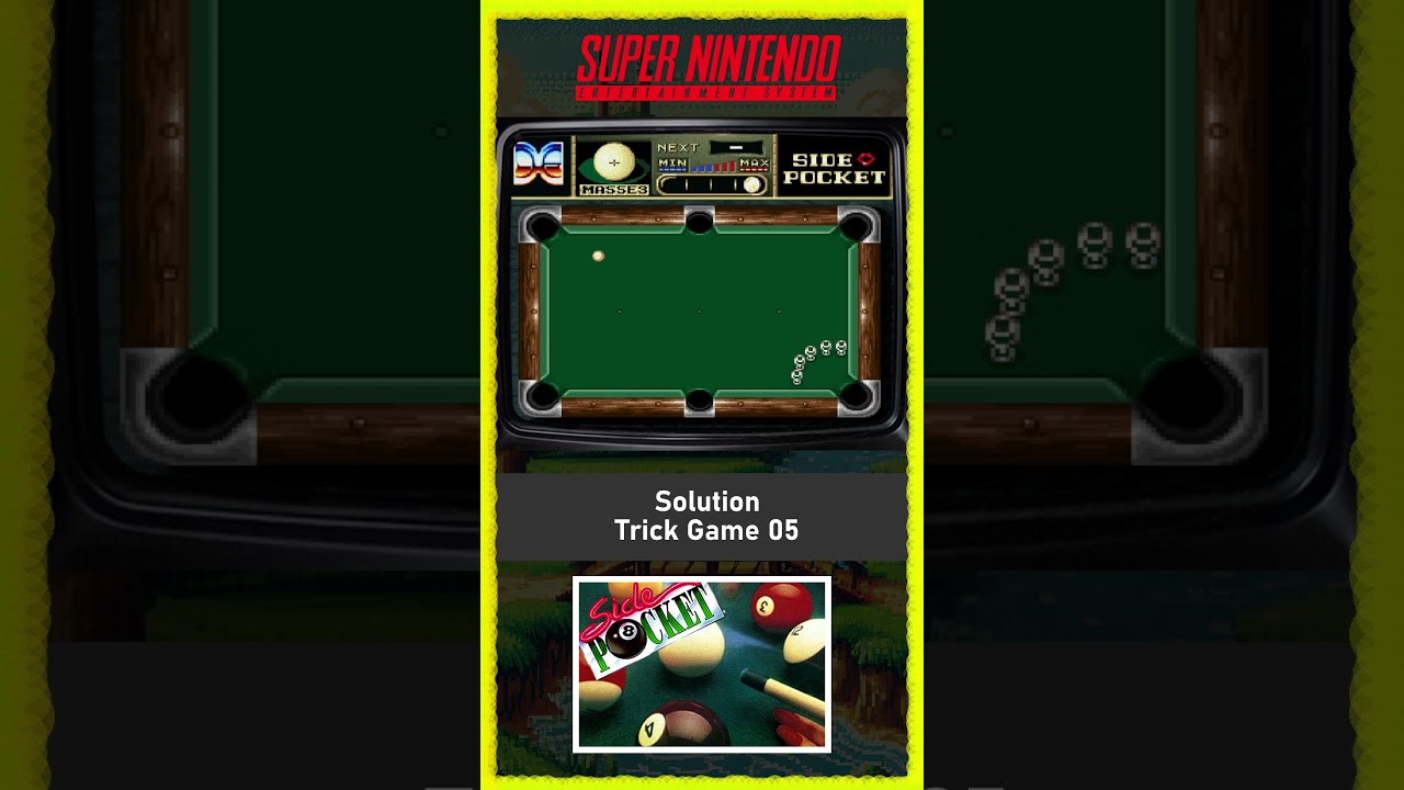 🎱 Side Pocket SNES &ndash; Trick Game 5 Solved Clean!