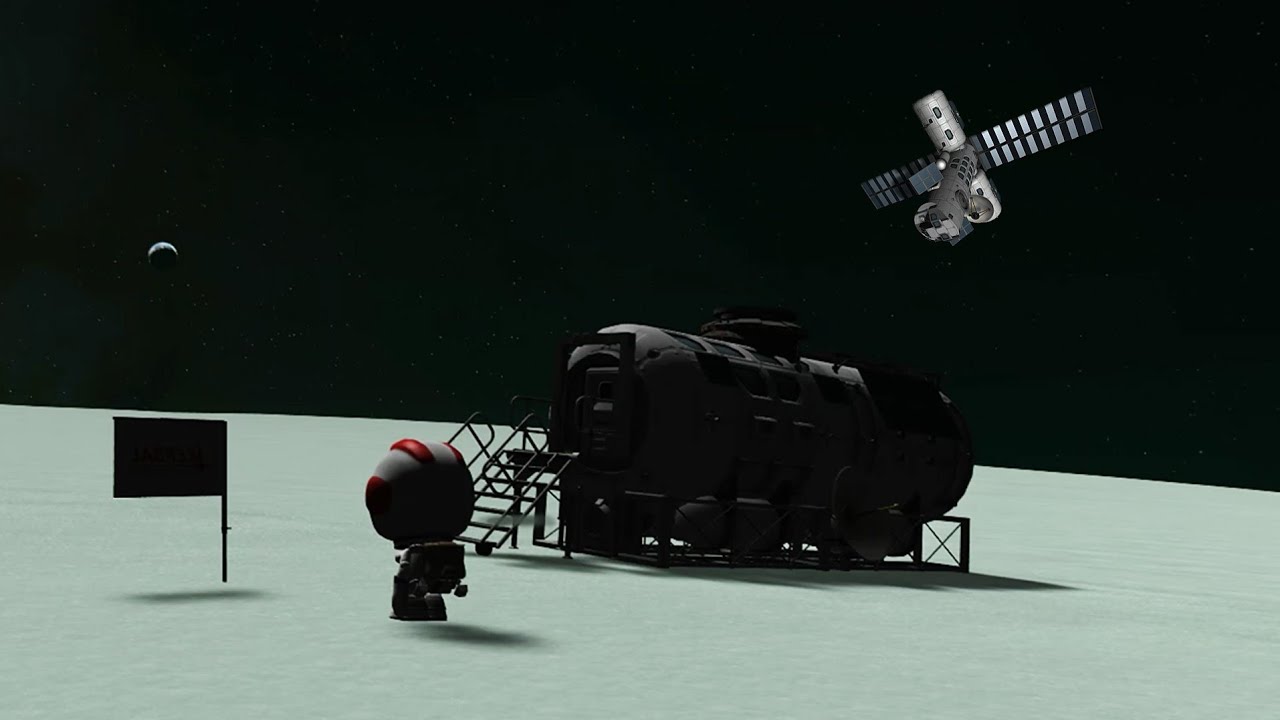 Minmus station and base in one launch | ksp