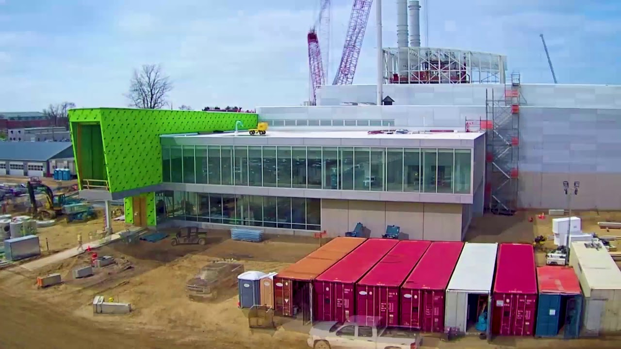 Construction of Holland Energy Park time lapse in Holland, Michigan, USA