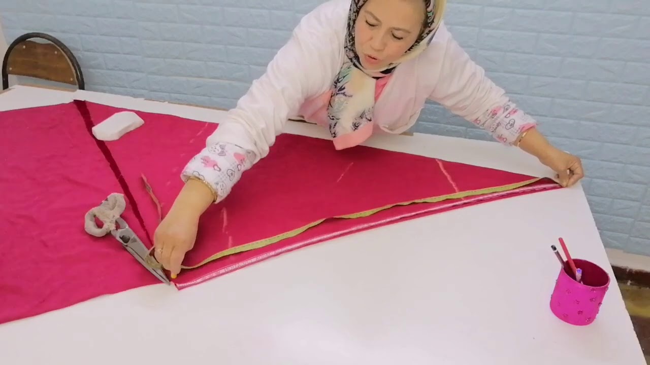 قفطان عصري على شكل كسيوة باسهل واجمل طريقة