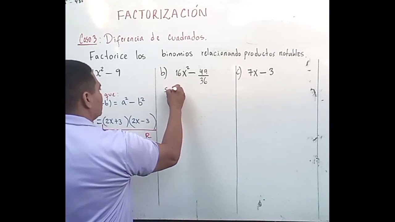 DIFERENCIA DE CUADRADOS