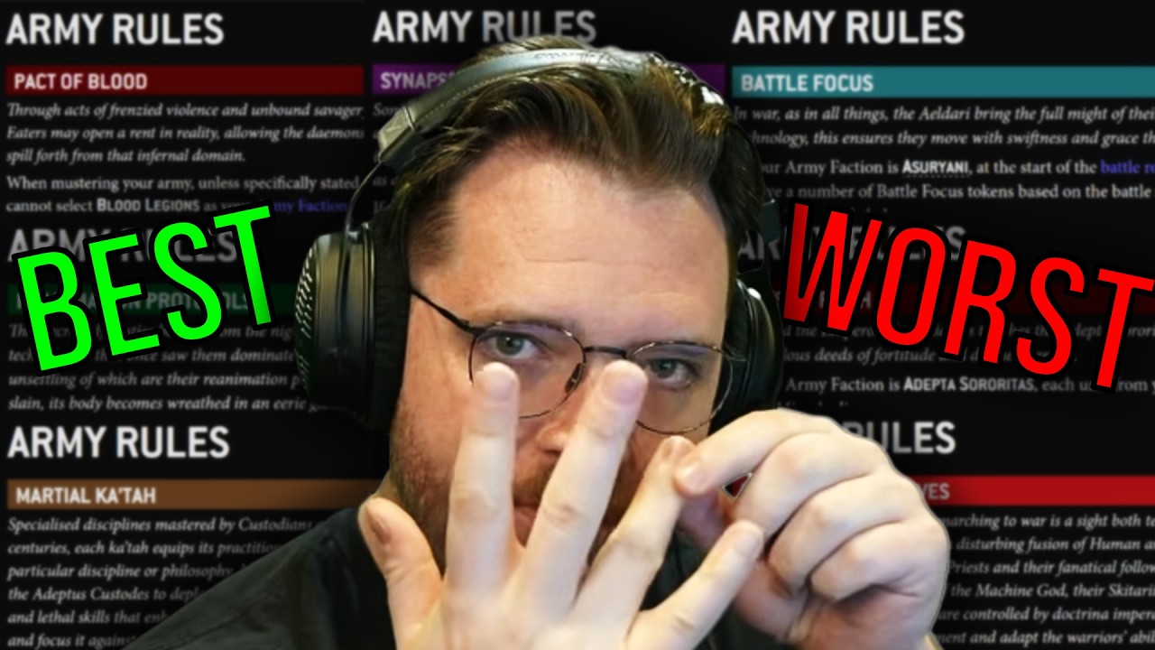 Top 5 BEST and WORST army rules in 10th edition 40k