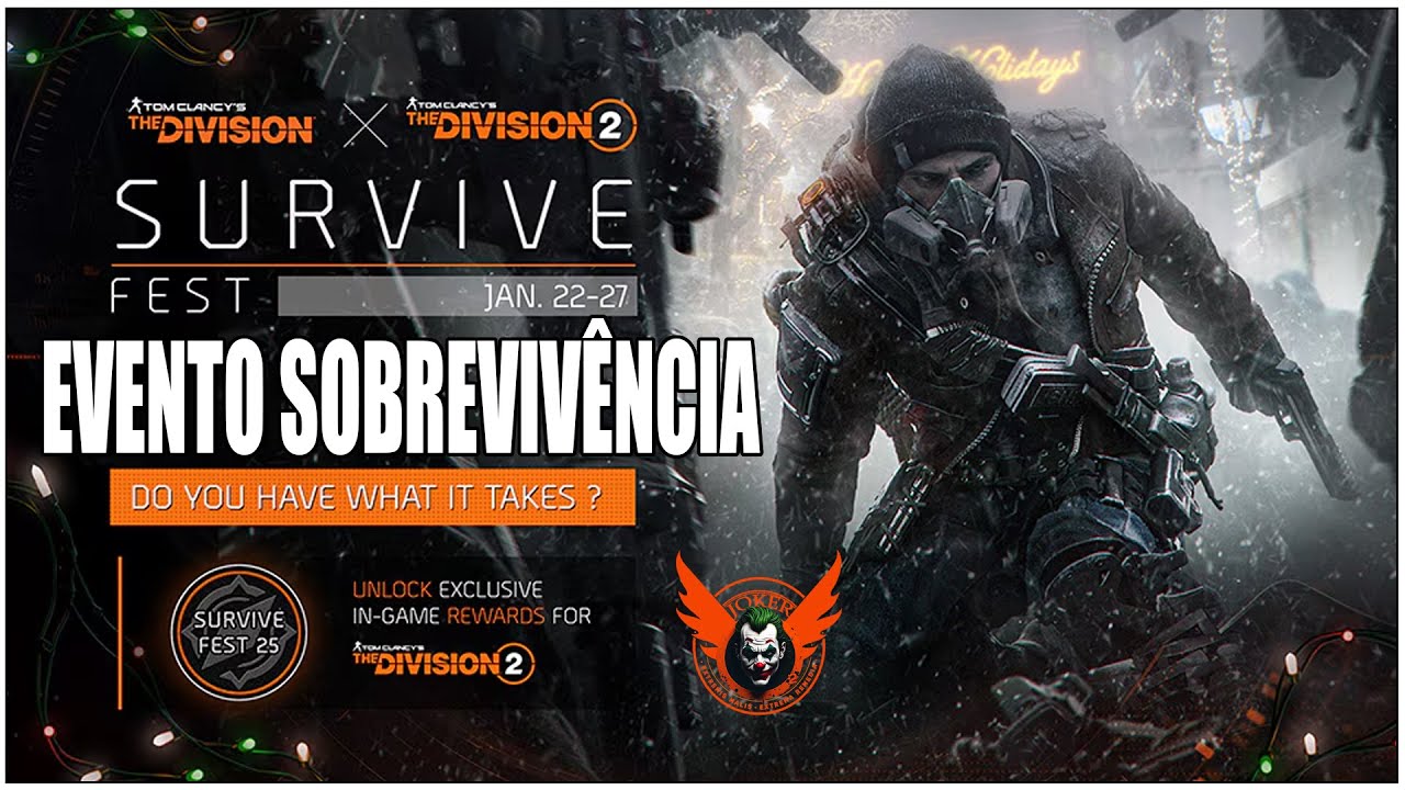 EVENTO SURVIVE FEST EST&Aacute; DE VOLTA NO THE DIVISION 2, MUITOS BRINDES PARA TODOS!