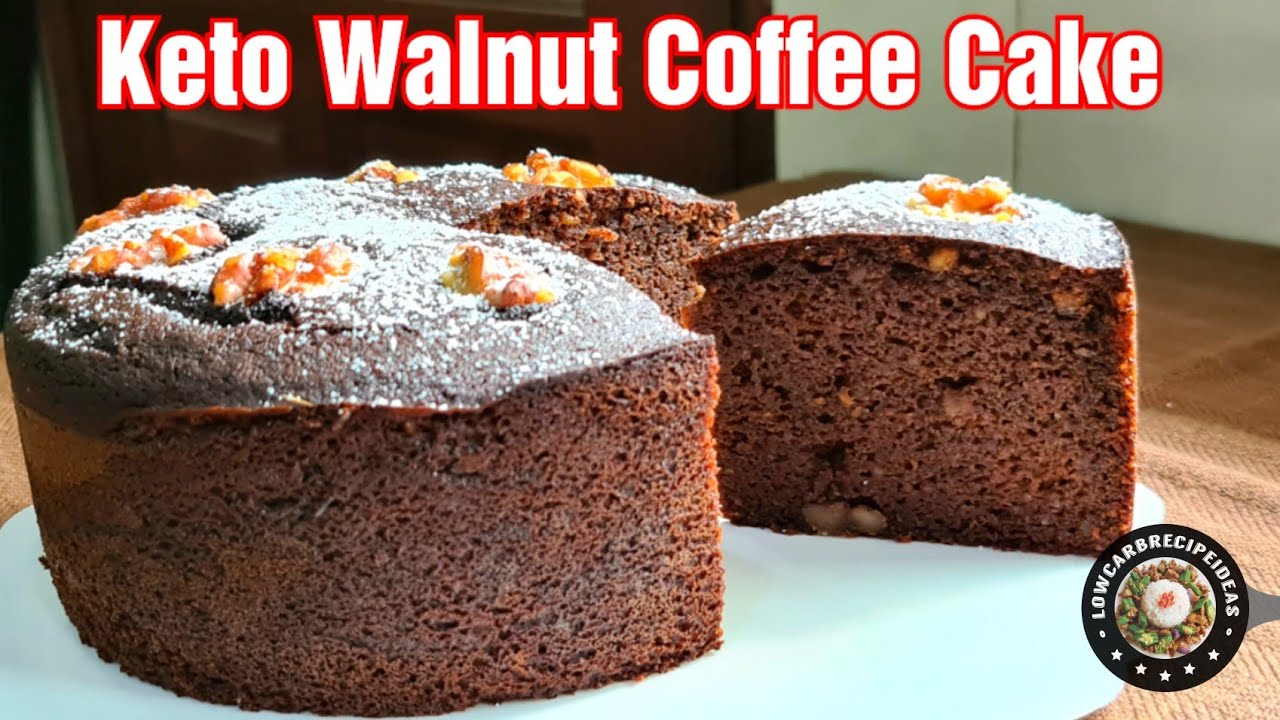 HOW TO MAKE KETO WALNUT COFFEE CAKE - MOIST & FLAVORFUL !