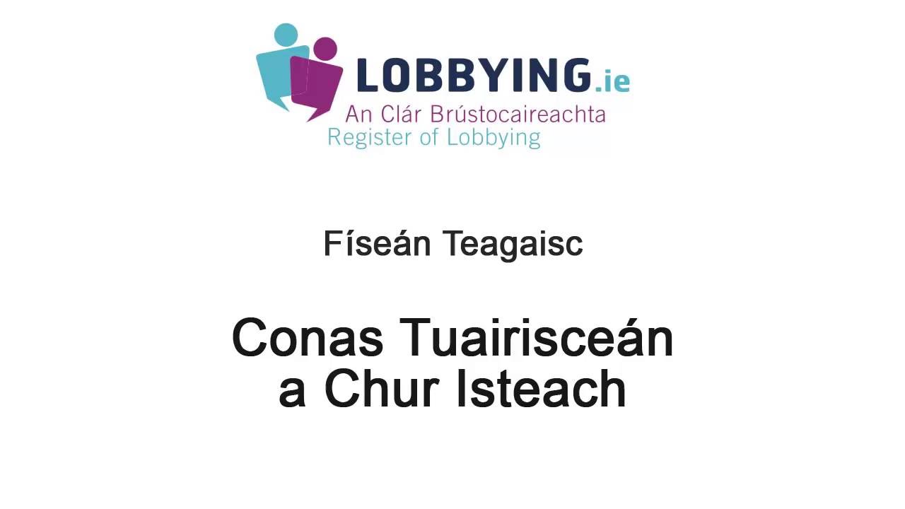 Gaeilge How to submit a return on Lobbying.ie