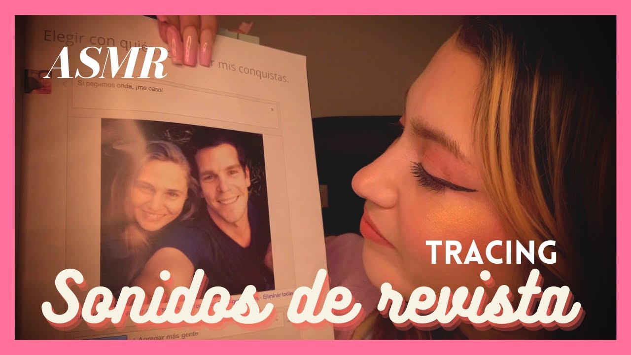 ASMR Tracing  en revista y charlando chill (Sonidos de papel)