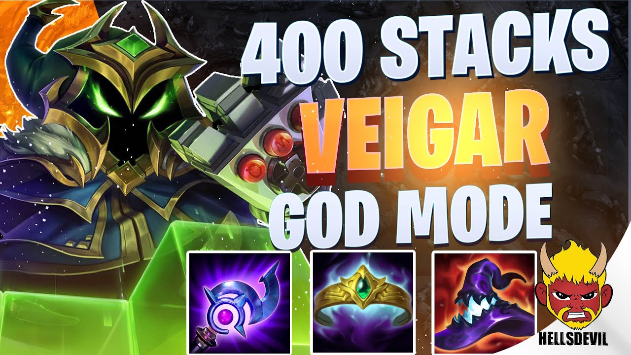 WILD RIFT | 400 STACKS & 1800 AP VEIGAR GOD MODE | Challenger Veigar Gameplay | Guide & Build