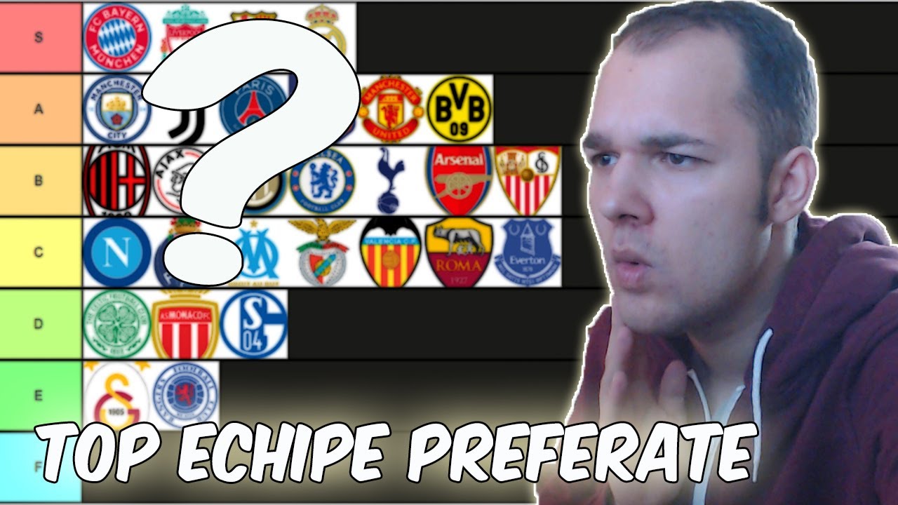 TOPUL ECHIPELOR MELE PREFERATE DE FOTBAL !!!