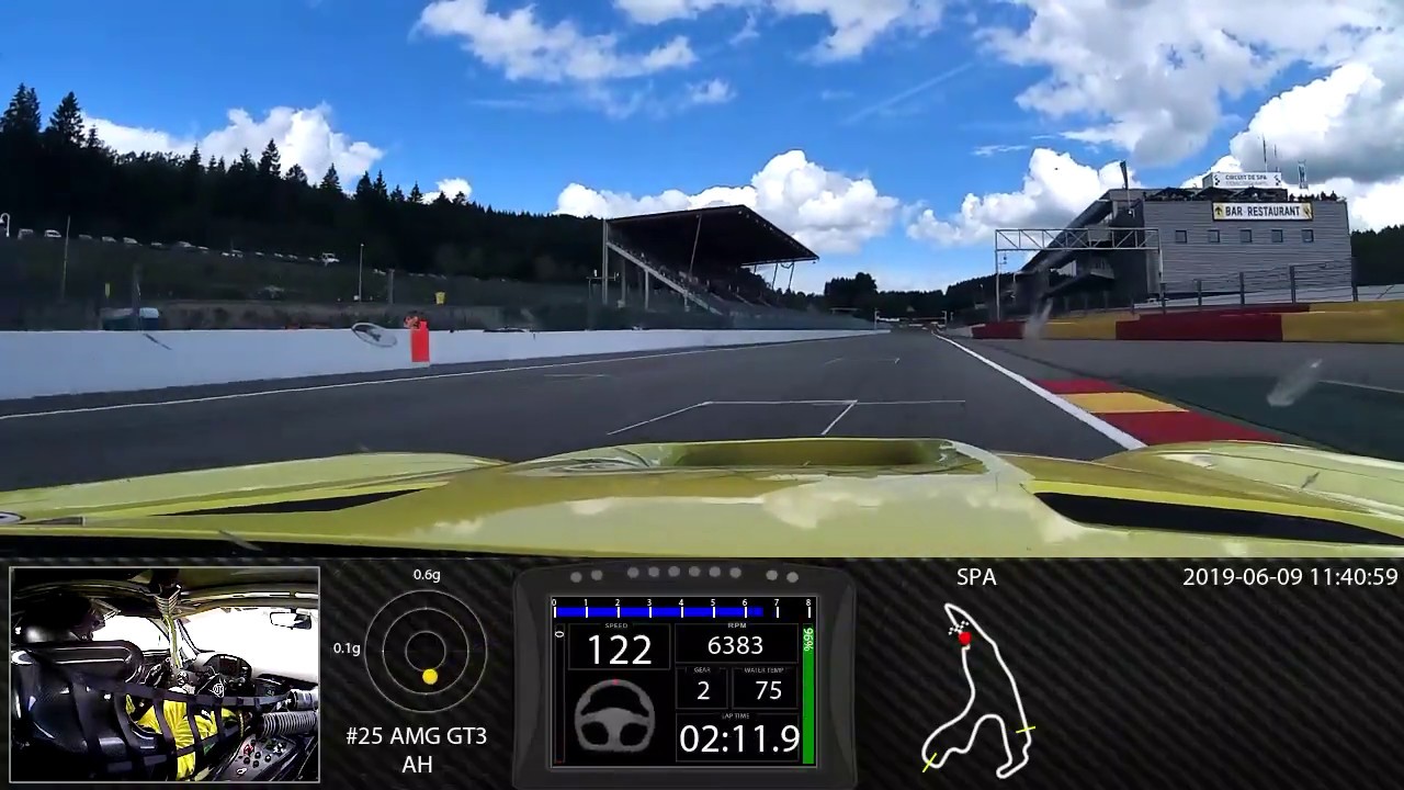GT3 SPA Onboard Fast Lap 2:16,92 HTP-Mannfilter Mercedes AMG GT3, Driver Martin Konrad