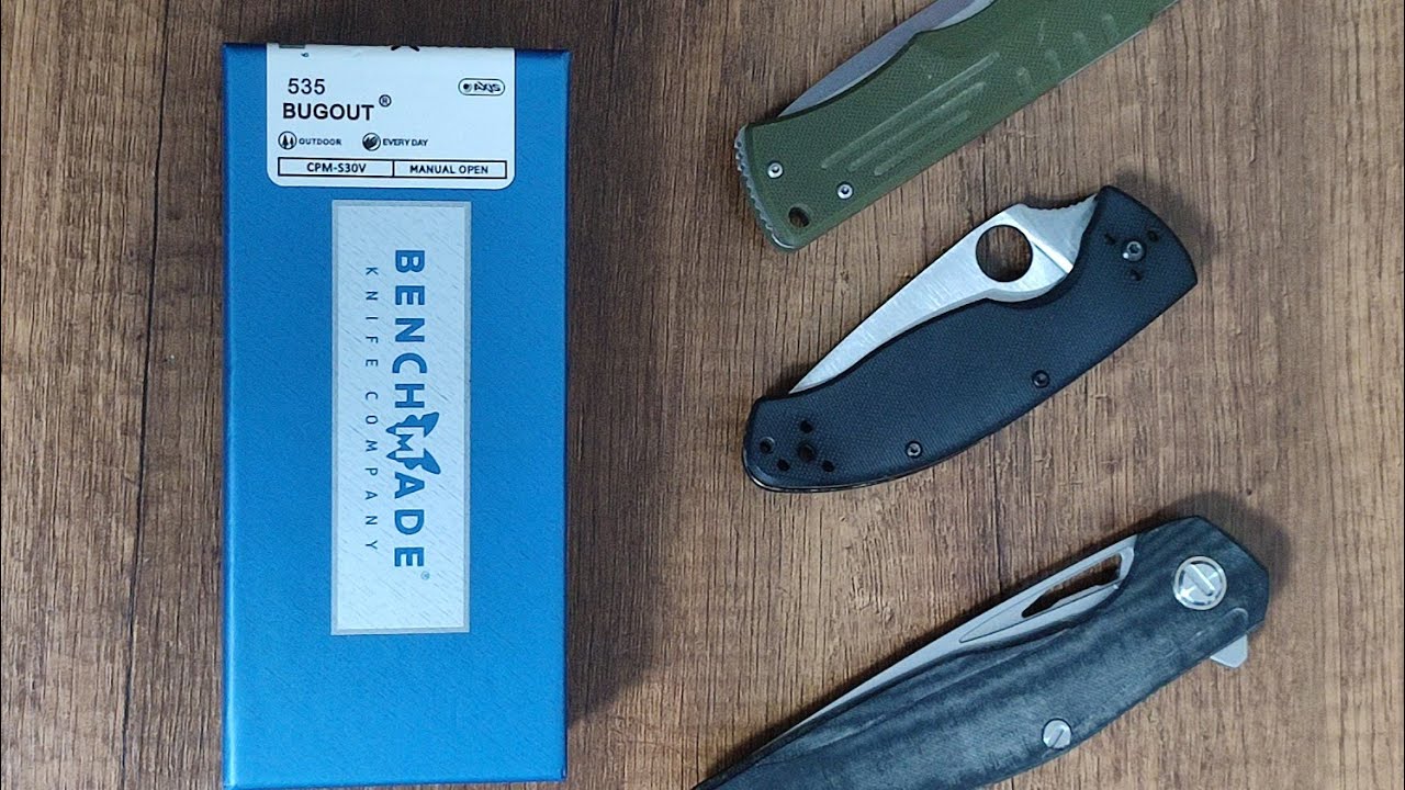 Обзор/заточка ножа Benchmade Bugout (копия) разговор о полировке и агрессии