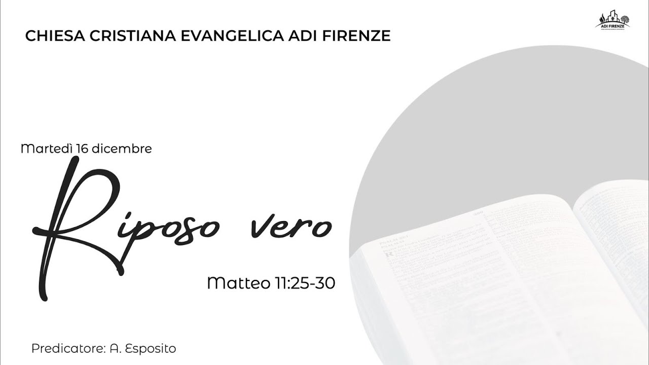 Riposo vero (Matteo 11:25-30)