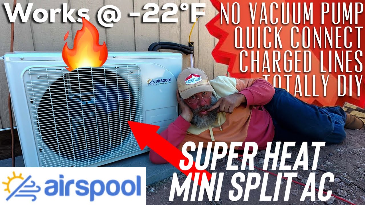 Airspool Super Heat: установка своими руками! Быстрый и простой в установке мини-сплит с солнечны...