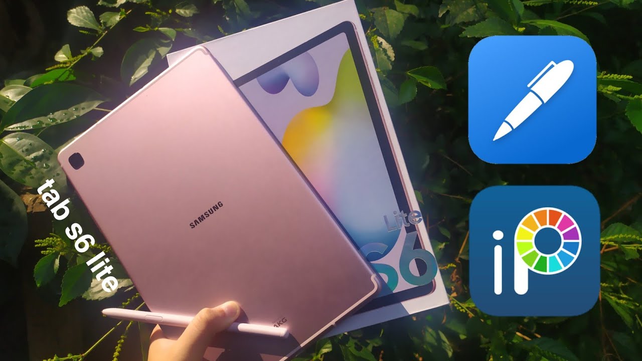 tab s6 lite unboxing (noteshelf, Ibis Paint)