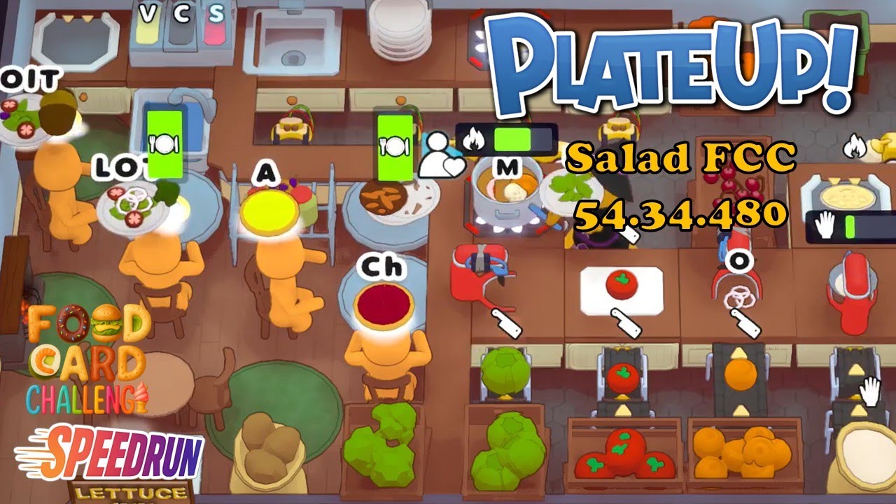 PlateUp! Salad Food Card Challenge 54.34.480