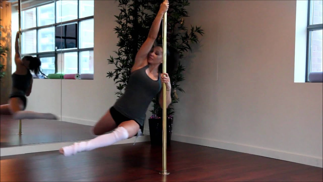 Pole Dance Lesson:  Spin Combo - Reverse Attitude to Front Hook