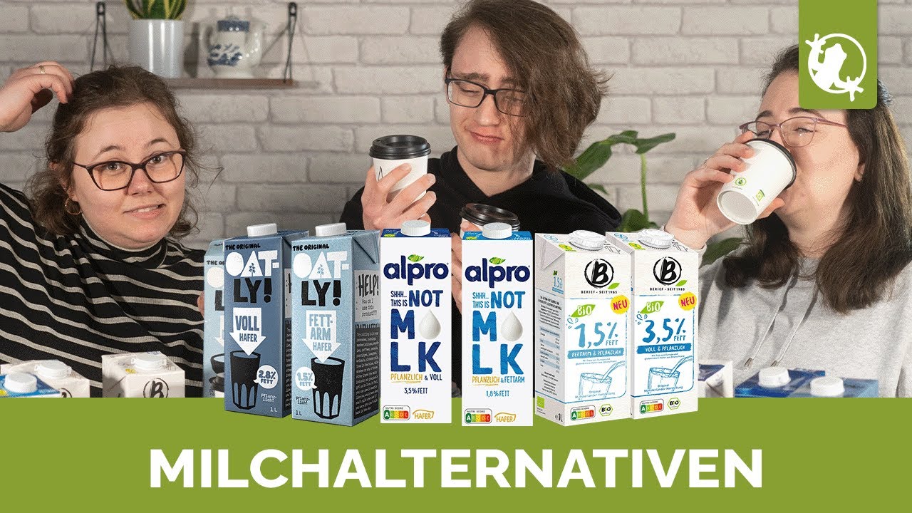 Wie (Kuh-)Milch? Neue Planzendrinks von Alpro, Oatly & Berief im Test | Blindverkostung + Fazit 🌱🆚🐮