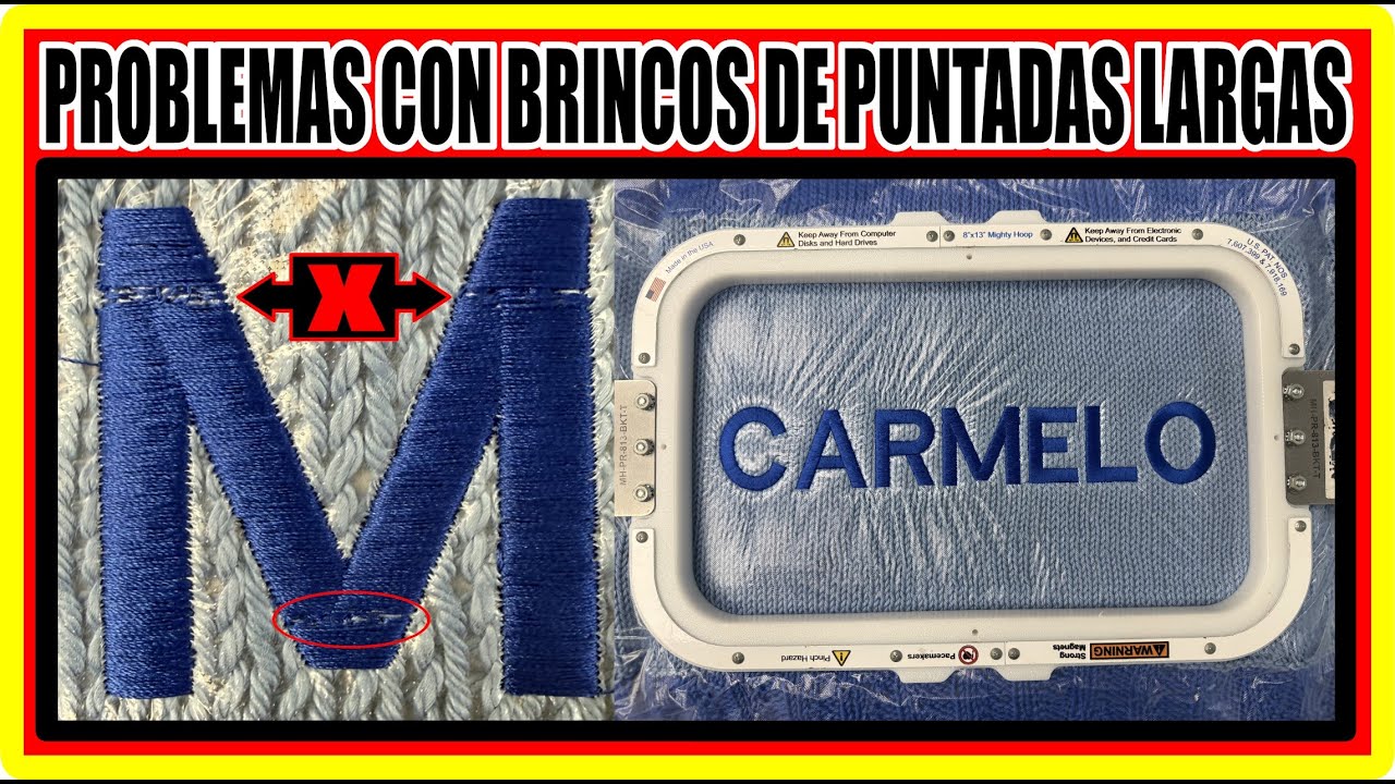 PROBLEMAS CON BRINCOS LARGOS DE PUNTADAS ❌ SOLUCIONES ❌ BORDADORA BROTHER PR620