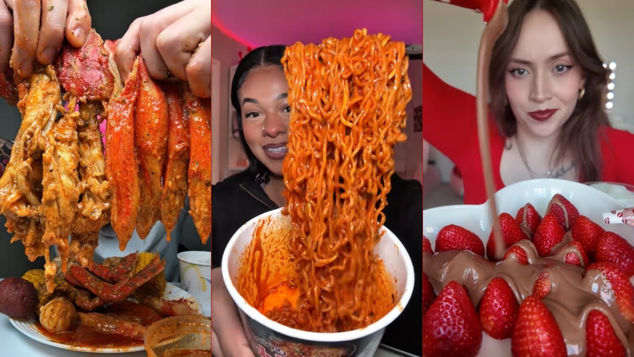 ASMR Mukbang Compilation | Buldak, Wingstop, Seafood boil, Chili’s, Desserts