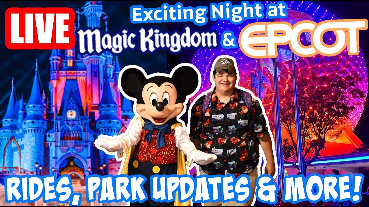 🔴Live: Night at Magic Kingdom & EPCOT! - Rides, Pins & Luminous Fireworks - Disney World Livestream