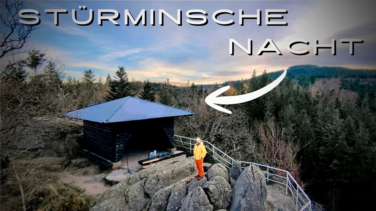 Schutzhütte - stürmisches Biwak in den Felsen - Gear Test